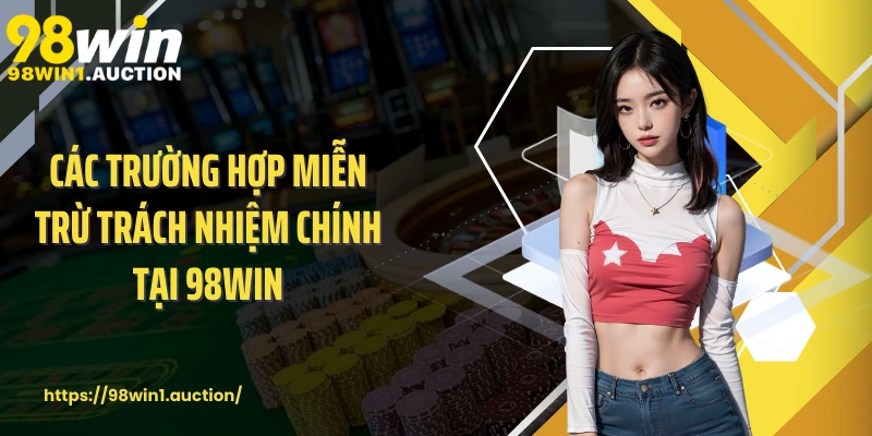 Các trường hợp miễn trừ trách nhiệm chính tại 98win